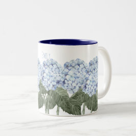 Hydrangea Blauwe Bloemen Contrast Mok