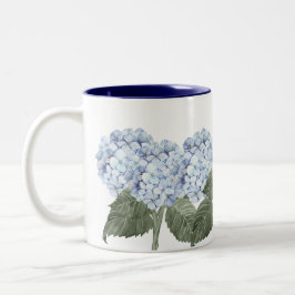Hydrangea Blauwe Bloemen Contrast Mok