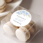 Hydrangea Blauwe Bruidsdouche Ronde Sticker
