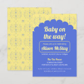 Hydrangea Block Baby shower Invitation Bedankkaart (Voorkant / Achterkant)