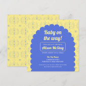 Hydrangea Block Baby shower Invitation Kaart (Voorkant / Achterkant)