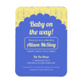 Hydrangea Block Baby shower Invitation Magneet (Verticaal)