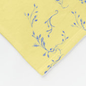 Hydrangea Block Pattern- Geel en Blauw Fleece Deken (Hoek)