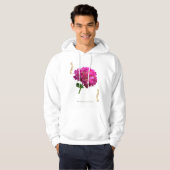 Hydrangea Bloei - Vintage Botanische Fuchsia Hoodie (Voorkant volledig)