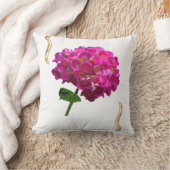 Hydrangea Bloei - Vintage Botanische Fuchsia Kussen (Deken)