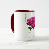 Hydrangea Bloei - Vintage Botanische Fuchsia Mok (Voorkant links)
