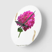 Hydrangea Bloei - Vintage Botanische Fuchsia Ronde Klok (Hoek)