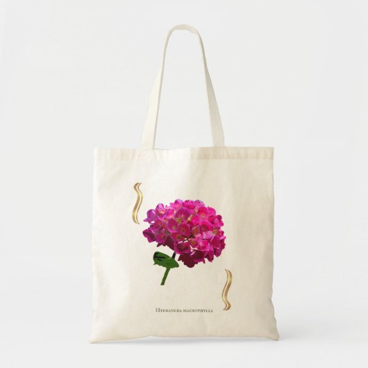 Hydrangea Bloei - Vintage Botanische Fuchsia Tote Bag (Voorkant)