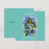 HYDRANGEA BLOEM GELUKKIGE VERJAARDAG (Voorkant / Achterkant)