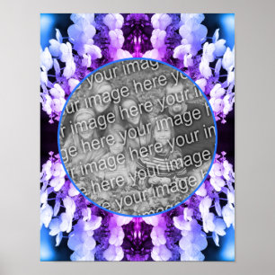Hydrangea Bloem Getinte Frame Voeg Uw Foto Toe    Poster