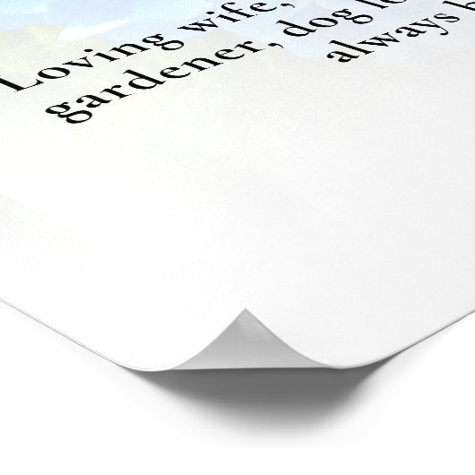 Hydrangea Bloem Leven Viering Foto Funeral Poster (Hoek)