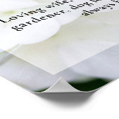 Hydrangea Bloem Levensviering Foto Funeral Poster (Hoek)