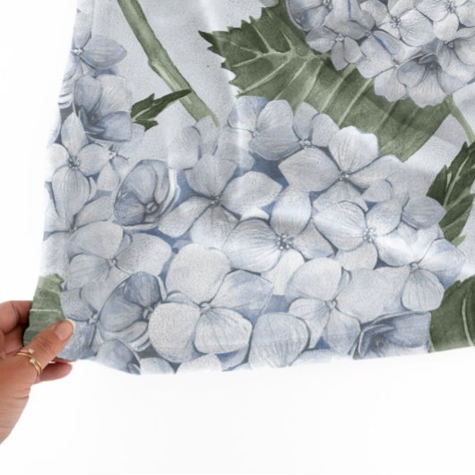 Hydrangea Bloem Monogram Fleece Deken