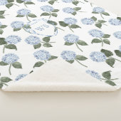 Hydrangea Bloem Monogram  Sherpa Deken (3/4)