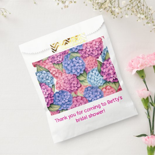 Hydrangea Bloem Roze Blauw Bedankzakje (Gezegeld)