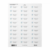 Hydrangea Bloem Schilderen Retour Adres Label (Full Sheet)