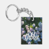 Hydrangea Bloem Sleutelhanger (Voorkant Links)