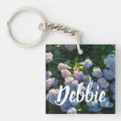 Hydrangea Bloem Sleutelhanger (Voorkant)
