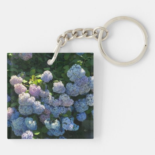 Hydrangea Bloem Sleutelhanger (Achterkant)