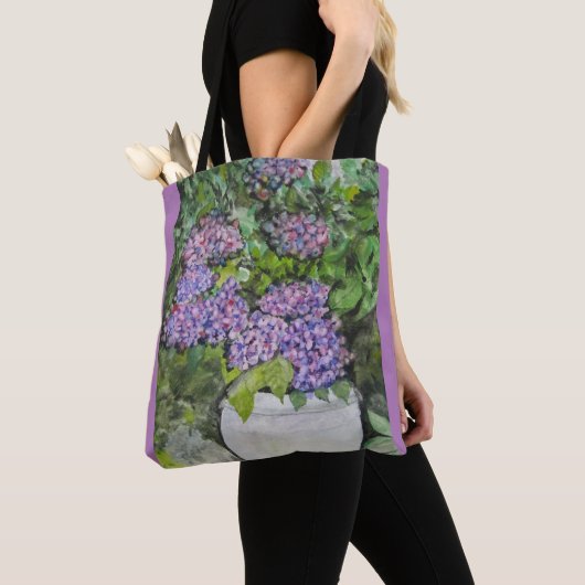 Hydrangea Bloem Tote Tas (Dichtbij)