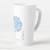 Hydrangea Bloem – Vintage Botanische Bloem Latte Mok (Rechterhoek)