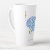 Hydrangea Bloem – Vintage Botanische Bloem Latte Mok (Linkerhoek)
