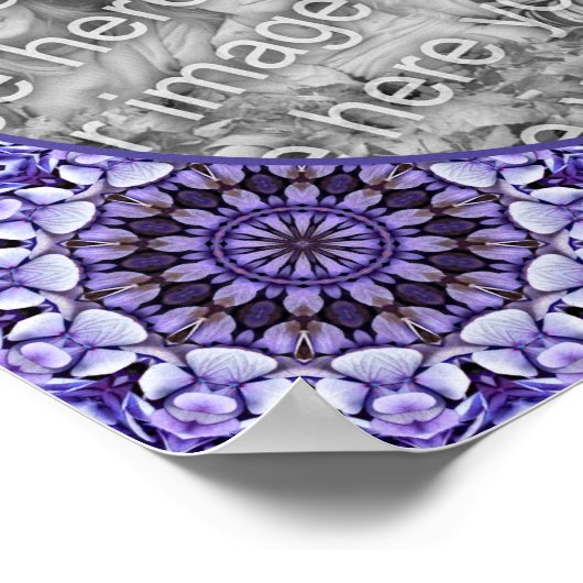 Hydrangea Bloemblaadjes Abstract Uw foto toevoegen Poster (Hoek)