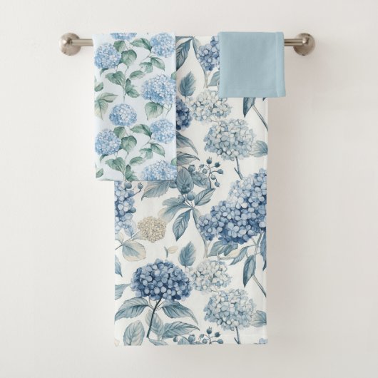 Hydrangea Bloemen Bad Handdoek Set (Insitu)