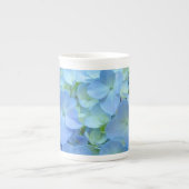 Hydrangea Bloemen Blauwe Bone China Mok (Voorkant)