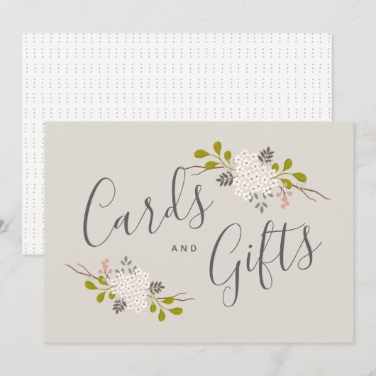 Hydrangea Bloemen Bloemstuk Bruiloft Geschenk Tafe Kaart (Voorkant / Achterkant)