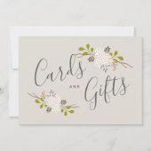 Hydrangea Bloemen Botanisch Trouwcadeau Tafelbordj Kaart (Voorkant)