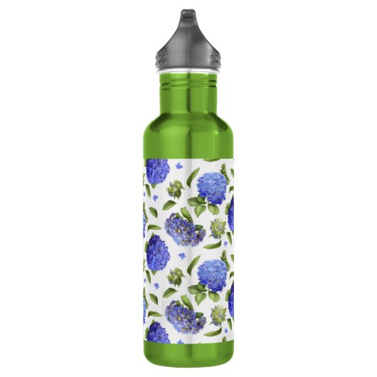 Hydrangea Bloemen Botanische Kunst Waterfles (Rechts)