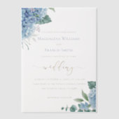 Hydrangea bloemen bruiloft vellum uitnodigingen (Voorkant)