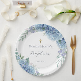 Hydrangea bloemen Doop Papieren Bordje