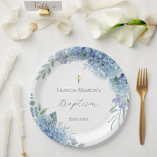 Hydrangea bloemen Doop Papieren Bordje