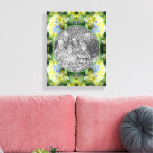 Hydrangea Bloemen Frame Maak Je Eigen Foto Canvas Afdruk (Insitu (Woonkamer))