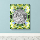 Hydrangea Bloemen Frame Maak Je Eigen Foto Canvas Afdruk (Insitu (Houten vloer))