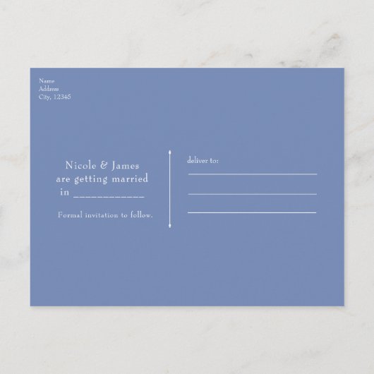 Hydrangea Bloemen & Gouden Lente Save the Date Aankondigingskaart (Achterkant)