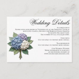 Hydrangea Bloemen Huwelijksdetails Kaart