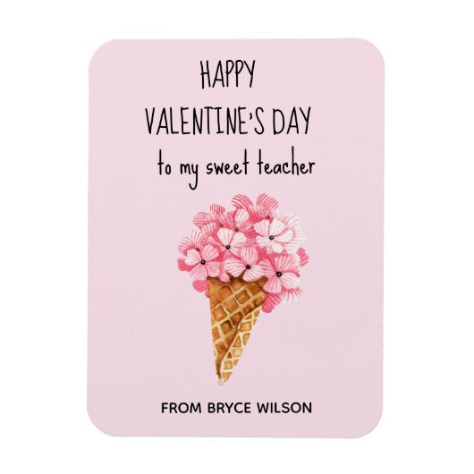 Hydrangea Bloemen Leraar Valentijnsdag Flexibel Magneet (Verticaal)