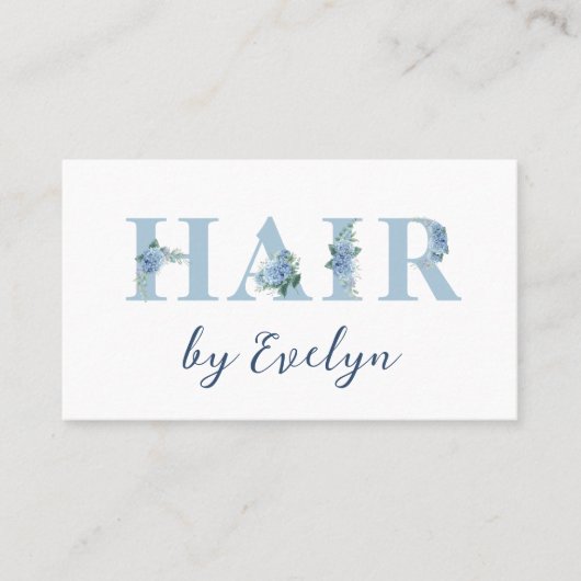 Hydrangea Bloemen Letters Haar Visitekaartje (Voorkant)