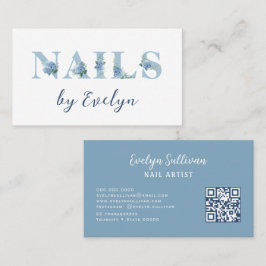Hydrangea Bloemen Letters Nails Visitekaartje
