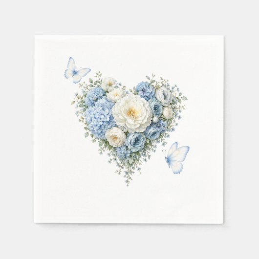Hydrangea Bloemen Papieren Servetten (Voorkant)