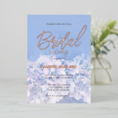 Hydrangea Bloemen Vrijgezellenfeest Folie Uitnodiging (Staand Voorkant)