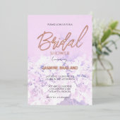 Hydrangea Bloemen Vrijgezellenfeest Folie Uitnodiging (Staand Voorkant)