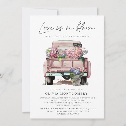 Hydrangea Bloemen Vrijgezellenfeest Kaart (Voorkant)