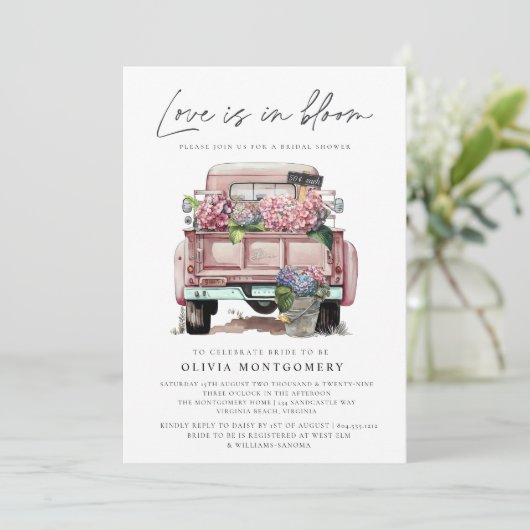 Hydrangea Bloemen Vrijgezellenfeest Kaart (Staand voorkant)