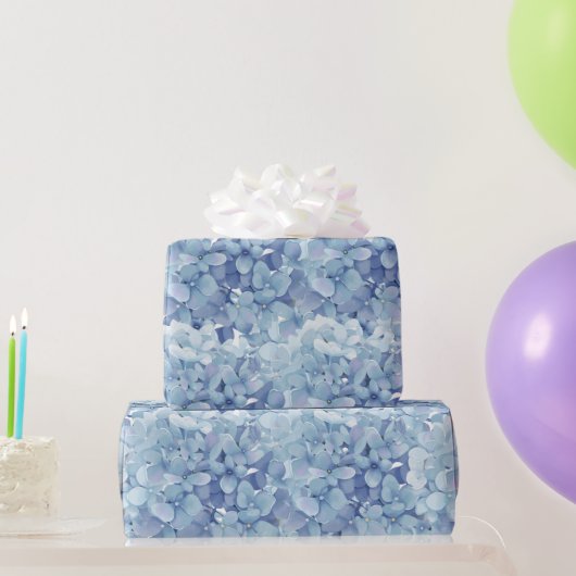 Hydrangea bloemen waterverf cadeaupapier (Feestgeschenken)