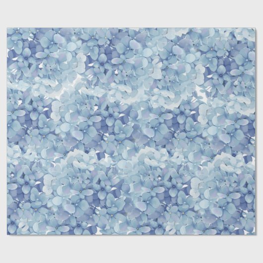 Hydrangea bloemen waterverf cadeaupapier (Vlak)