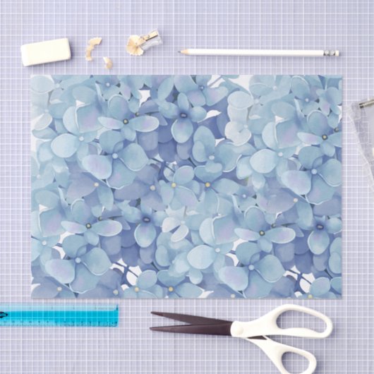 Hydrangea bloemen waterverf tissuepapier (Craft)